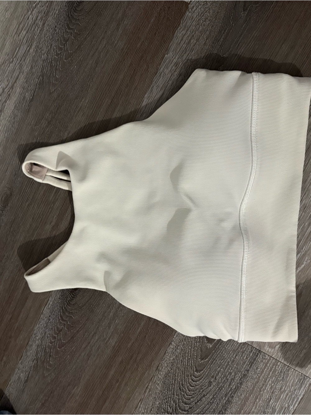 lululemon athletica Cream Ribbed High-Neck Cropped Tank